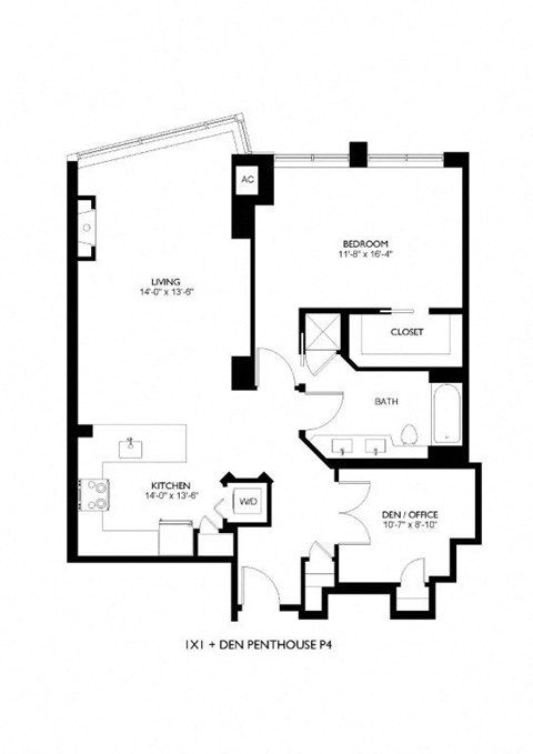A black and white image of a floor plan for a home.